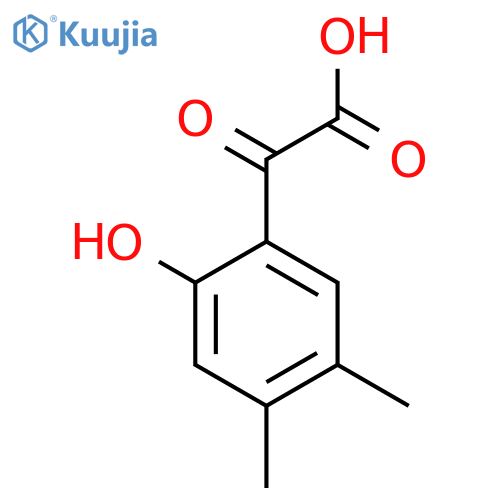2-(2-hydroxy-4,5-dimethylphenyl)-2-oxoacetic acid structure