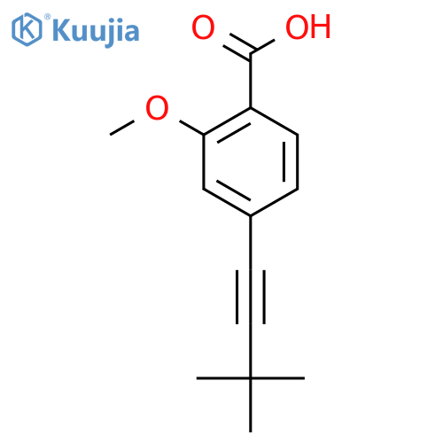 4-(3,3-Dimethylbut-1-yn-1-yl)-2-methoxybenzoic acid structure