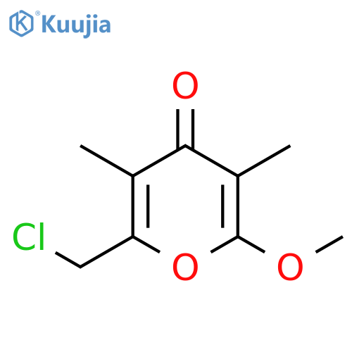 2-(Chloromethyl)-6-methoxy-3,5-dimethyl-4H-pyran-4-one structure