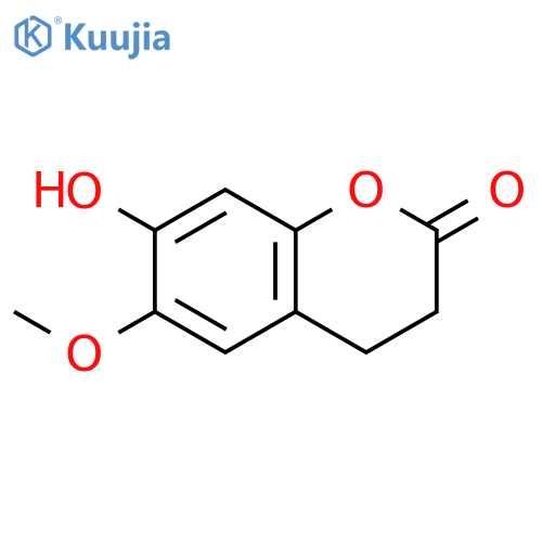 3,4-dihydro-7-hydroxy-6-methoxy-2H-1-benzopyran-2-one structure