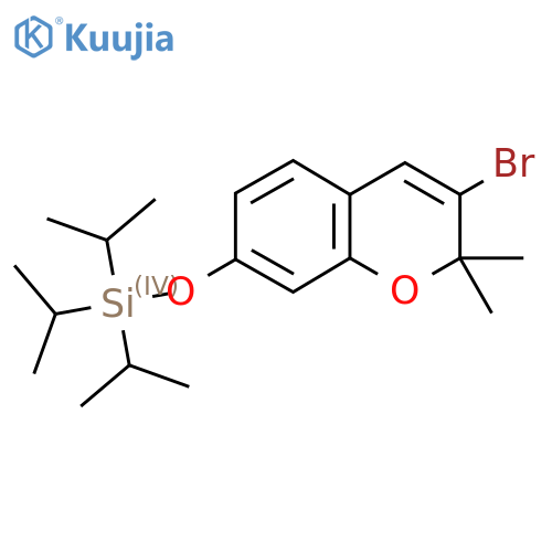 ((3-bromo-2,2-dimethyl-2H-chromen-7-yl)oxy)triisopropylsilane structure
