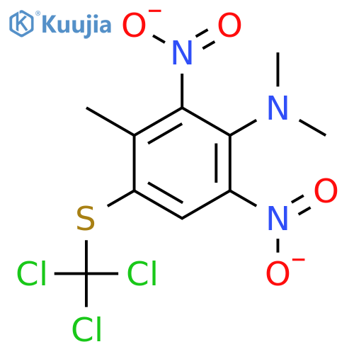 Benzenamine,N,N,3-trimethyl-2,6-dinitro-4-[(trichloromethyl)thio]- structure