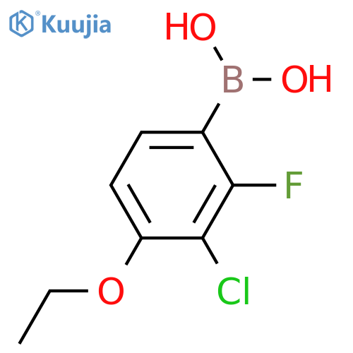 (3-Chloro-4-ethoxy-2-fluorophenyl)boronic acid structure