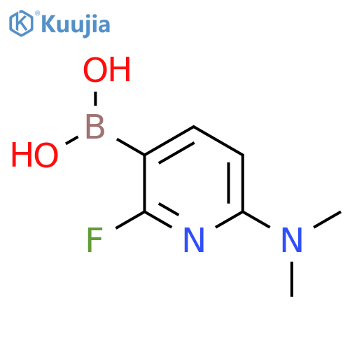 [6-(dimethylamino)-2-fluoro-3-pyridyl]boronic acid structure