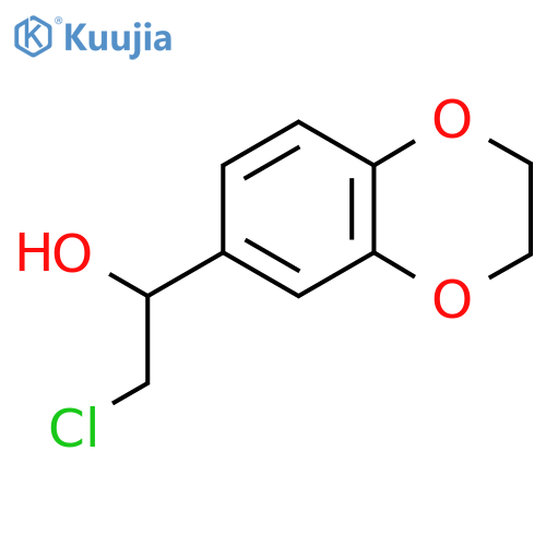 2-chloro-1-(2,3-dihydro-1,4-benzodioxin-6-yl)ethan-1-ol structure