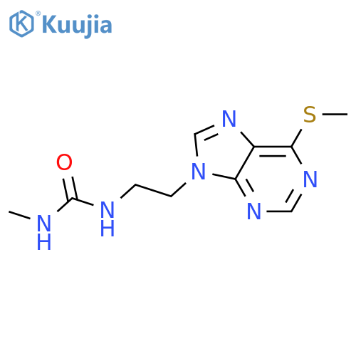 Urea,N-methyl-N'-[2-[6-(methylthio)-9H-purin-9-yl]ethyl]- structure