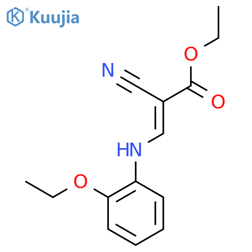 Ethyl 2-Cyano-3-(2-ethoxyphenyl)aminoprop-2-enoate structure