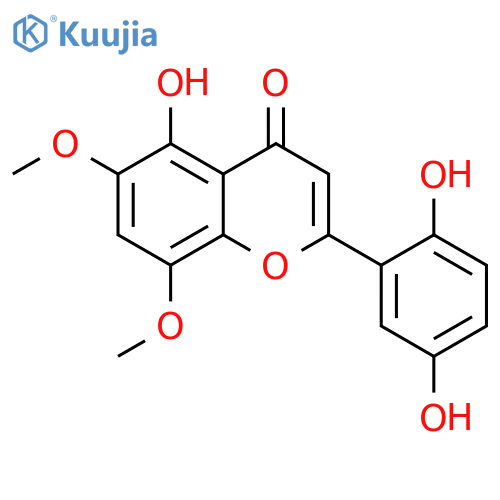 4H-1-Benzopyran-4-one,2-(2,5-dihydroxyphenyl)-5-hydroxy-7,8-dimethoxy- structure