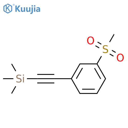 2-(3-methanesulfonylphenyl)ethynyltrimethylsilane structure