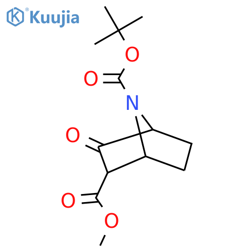 O7-tert-butyl O2-methyl 3-oxo-7-azabicyclo[2.2.1]heptane-2,7-dicarboxylate structure