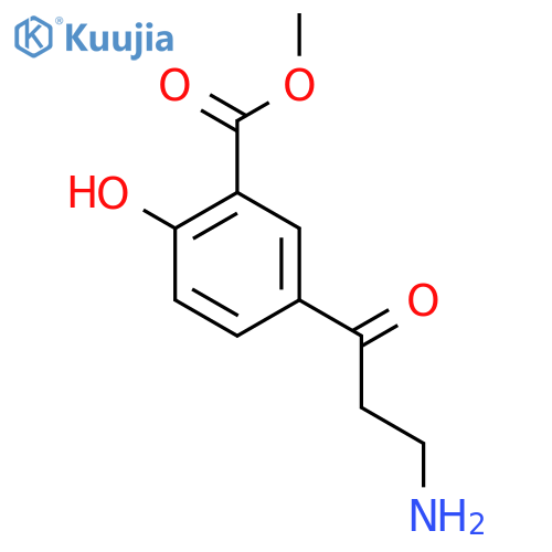 methyl 5-(3-aminopropanoyl)-2-hydroxybenzoate structure