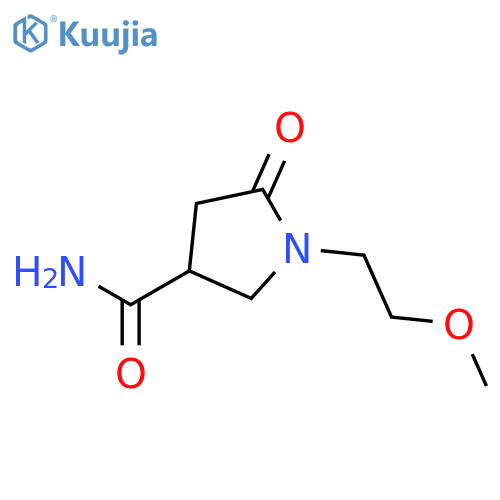 1-(2-Methoxyethyl)-5-oxopyrrolidine-3-carboxamide structure