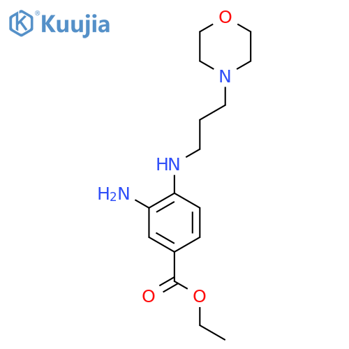 Ethyl 3-amino-4-{[3-(morpholin-4-yl)propyl]amino}benzoate structure