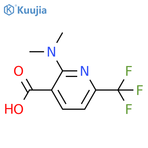2-(Dimethylamino)-6-(trifluoromethyl)pyridine-3-carboxylic acid structure