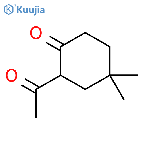 2-acetyl-4,4-dimethylcyclohexan-1-one structure