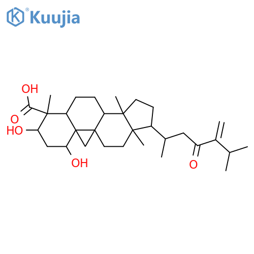 9,19-Cyclolanostan-28-oic acid, 1,3-dihydroxy-24-methylene-23-oxo-, (1α,3β,4α)- (9CI) structure
