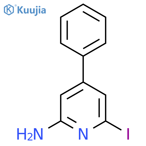 6-Iodo-4-phenyl-pyridin-2-ylamine structure