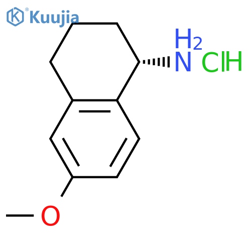 (1S)-6-Methoxy-1,2,3,4-tetrahydronaphthalen-1-amine;hydrochloride structure