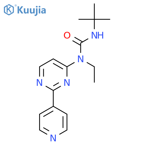 Urea, N'-(1,1-dimethylethyl)-N-ethyl-N-[2-(4-pyridinyl)-4-pyrimidinyl]- structure
