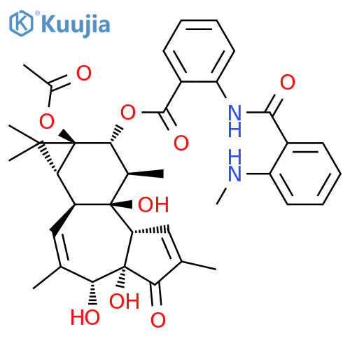 Benzoic acid,2-[[2-(methylamino)benzoyl]amino]-,(1aR,1bS,4R,4aS,7aS,7bS,8R,9R,9aS)-9a-(acetyloxy)-1a,1b,4,4a,5,7a,7b,8,9,9a-decahydro-4,4a,7b-trihydroxy-1,1,3,6,8-pentamethyl-5-oxo-1H-cyclopropa[3,4]benz[1,2-e]azulen-9-ylester (9CI) structure