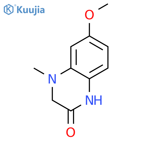 3,4-dihydro-6-methoxy-4-methyl-2(1H)-Quinoxalinone structure