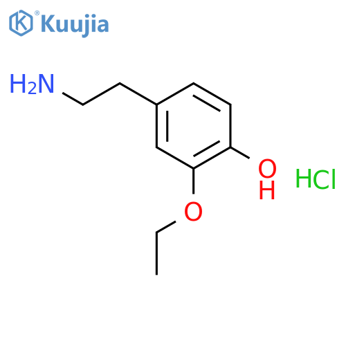 4-(2-Aminoethyl)-2-ethoxyphenol hydrochloride structure