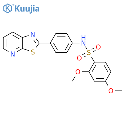 2,4-dimethoxy-N-(4-{1,3thiazolo5,4-bpyridin-2-yl}phenyl)benzene-1-sulfonamide structure