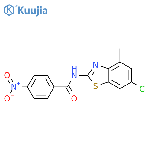 N-(6-chloro-4-methyl-1,3-benzothiazol-2-yl)-4-nitrobenzamide structure