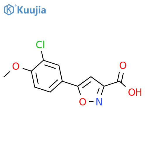 5-(3-Chloro-4-methoxyphenyl)isoxazole-3-carboxylic Acid structure
