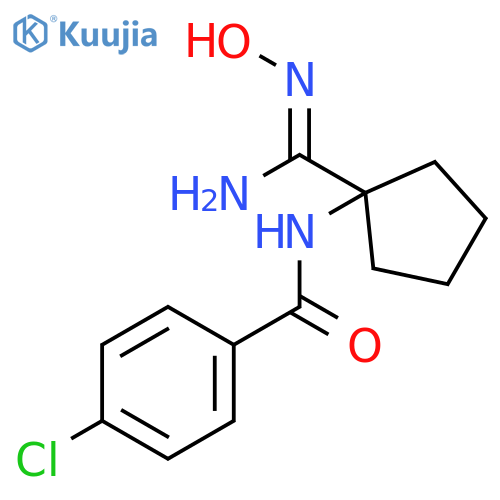 4-CHLORO-N-[1-(N-HYDROXYCARBAMIMIDOYL)-CYCLOPENTYL]-BENZAMIDE structure