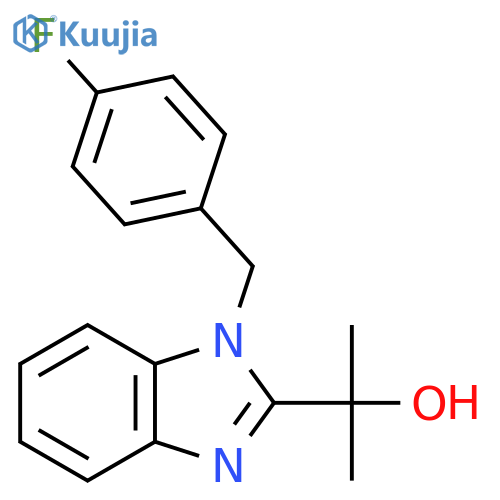 2-{1-(4-fluorophenyl)methyl-1H-1,3-benzodiazol-2-yl}propan-2-ol structure