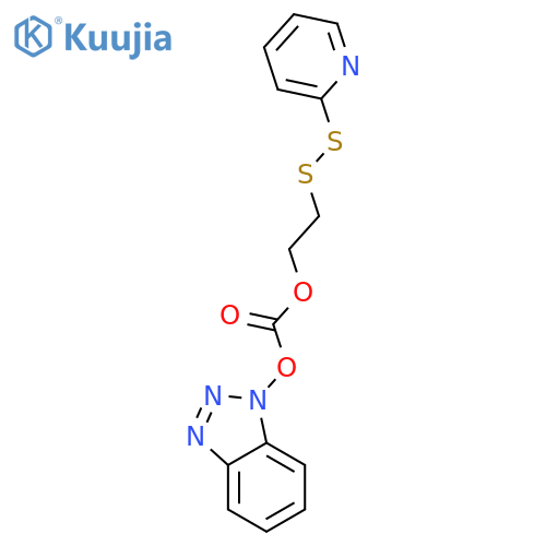 1H-BENZOTRIAZOLE, 1-[[[2-(2-PYRIDINYLDITHIO)ETHOXY]CARBONYL]OXY]- structure