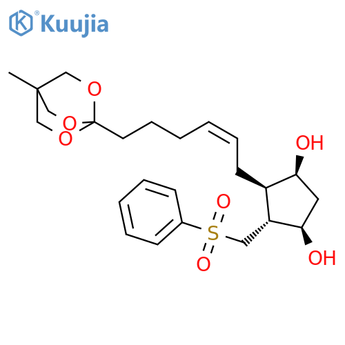 1,3-Cyclopentanediol, 4-[(2Z)-6-(4-methyl-2,6,7-trioxabicyclo[2.2.2]oct-1-yl)-2-hexen-1-yl]-5-[(phenylsulfonyl)methyl]-, (1R,3S,4R,5R)- structure