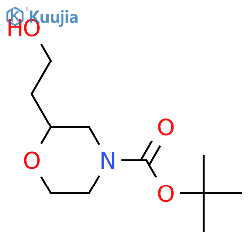 tert-butyl 2-(2-hydroxyethyl)morpholine-4-carboxylate structure