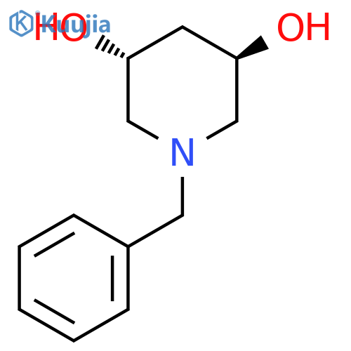 (3R,5R)-1-benzylpiperidine-3,5-diol structure