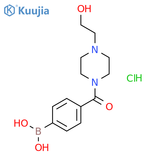 4-(4-(2-Hydroxyethyl)piperazinocarbonyl)phenylboronic acid hydrochloride structure