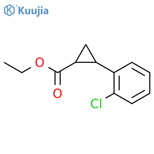 Ethyl 2-(2-chlorophenyl)cyclopropanecarboxylate structure