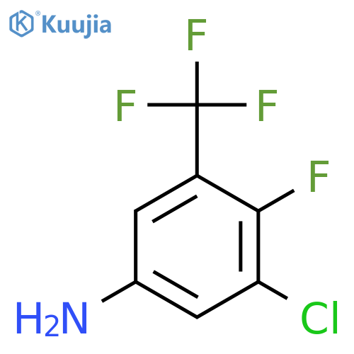 3-Chloro-4-fluoro-5-(trifluoromethyl)aniline structure