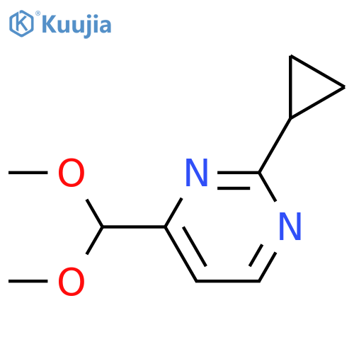 2-Cyclopropyl-4-(dimethoxymethyl)pyrimidine structure