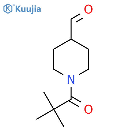 1-(2,2-dimethylpropanoyl)piperidine-4-carbaldehyde structure