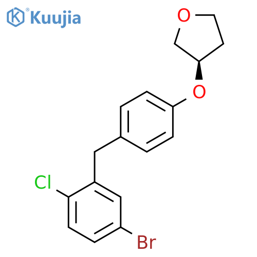 (R)-3-(4-(5-Bromo-2-chlorobenzyl)phenoxy)tetrahydrofuran structure