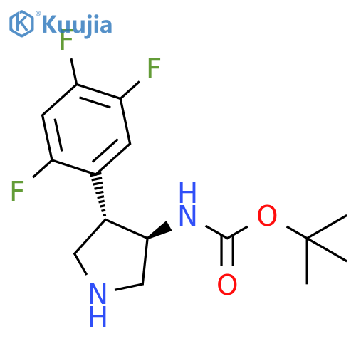 [(3R,4S)-4-(2,4,5-trifluorophenyl)pyrrolidin-3-yl]carbamic acid tert-butyl ester structure