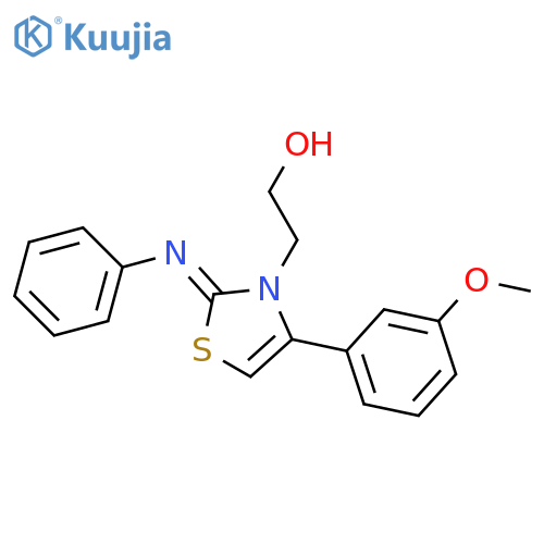 2-(2Z)-4-(3-methoxyphenyl)-2-(phenylimino)-2,3-dihydro-1,3-thiazol-3-ylethan-1-ol structure