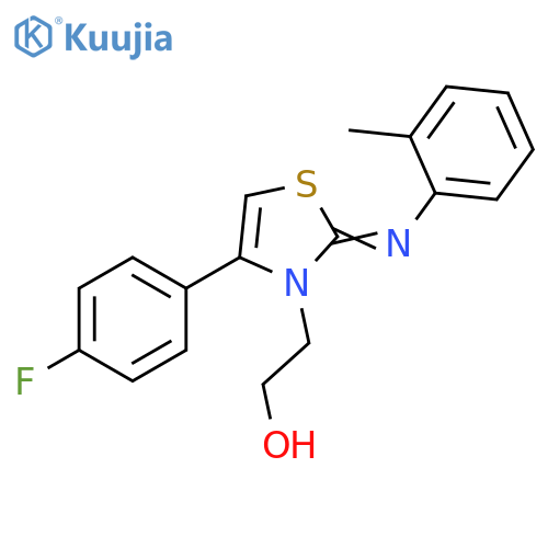 2-(2Z)-4-(4-fluorophenyl)-2-(2-methylphenyl)imino-2,3-dihydro-1,3-thiazol-3-ylethan-1-ol structure