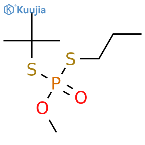 Phosphorodithioic acid, S-(1,1-dimethylethyl) O-methyl S-propyl ester structure