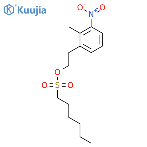 1-HEXANESULFONIC ACID, 2-(2-METHYL-3-NITROPHENYL)ETHYL ESTER structure