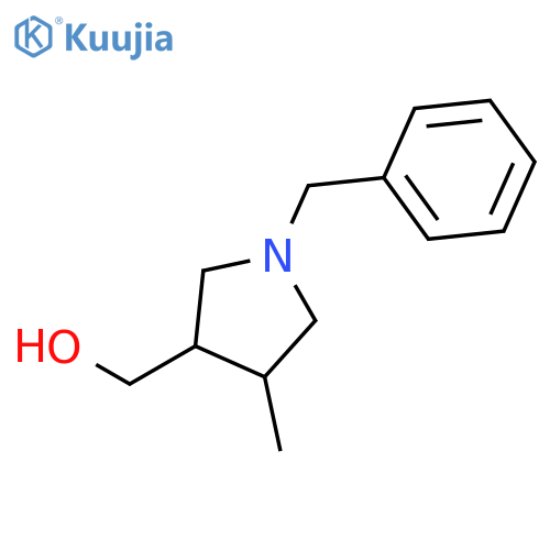 (1-benzyl-4-methylpyrrolidin-3-yl)methanol structure