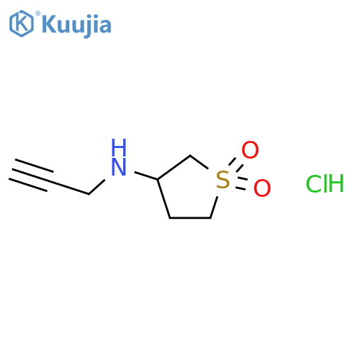 3-[(prop-2-yn-1-yl)amino]-1λ⁶-thiolane-1,1-dione hydrochloride structure