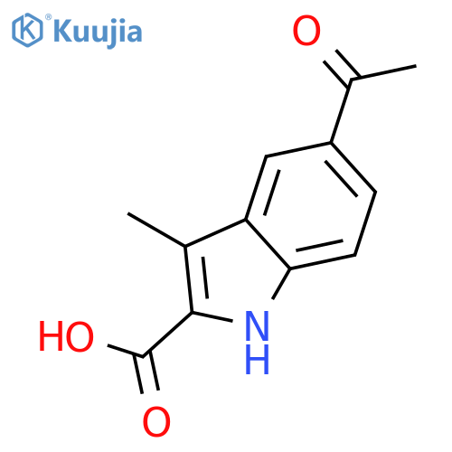 5-Acetyl-3-methyl-1H-indole-2-carboxylic acid structure