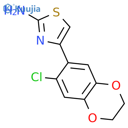 4-(7-Chloro-2,3-dihydro-1,4-benzodioxin-6-yl)-1,3-thiazol-2-amine structure